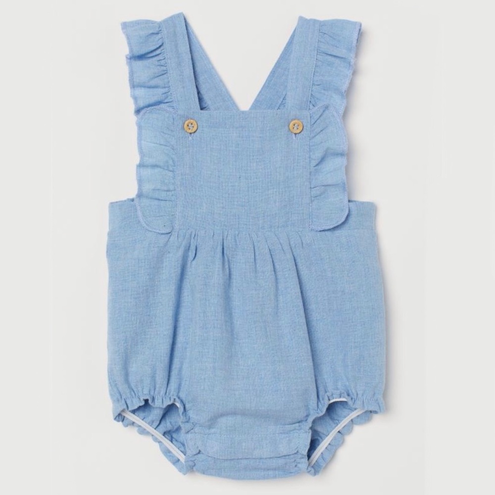H&M Baby Denim Chambray Overall Romper 3M One Piece